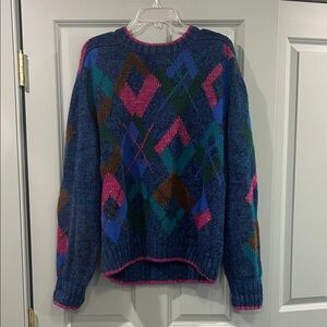 ✨Vintage 90’s Alexander Julian Multi-Color Pattern Crewneck Sweater - size L✨
